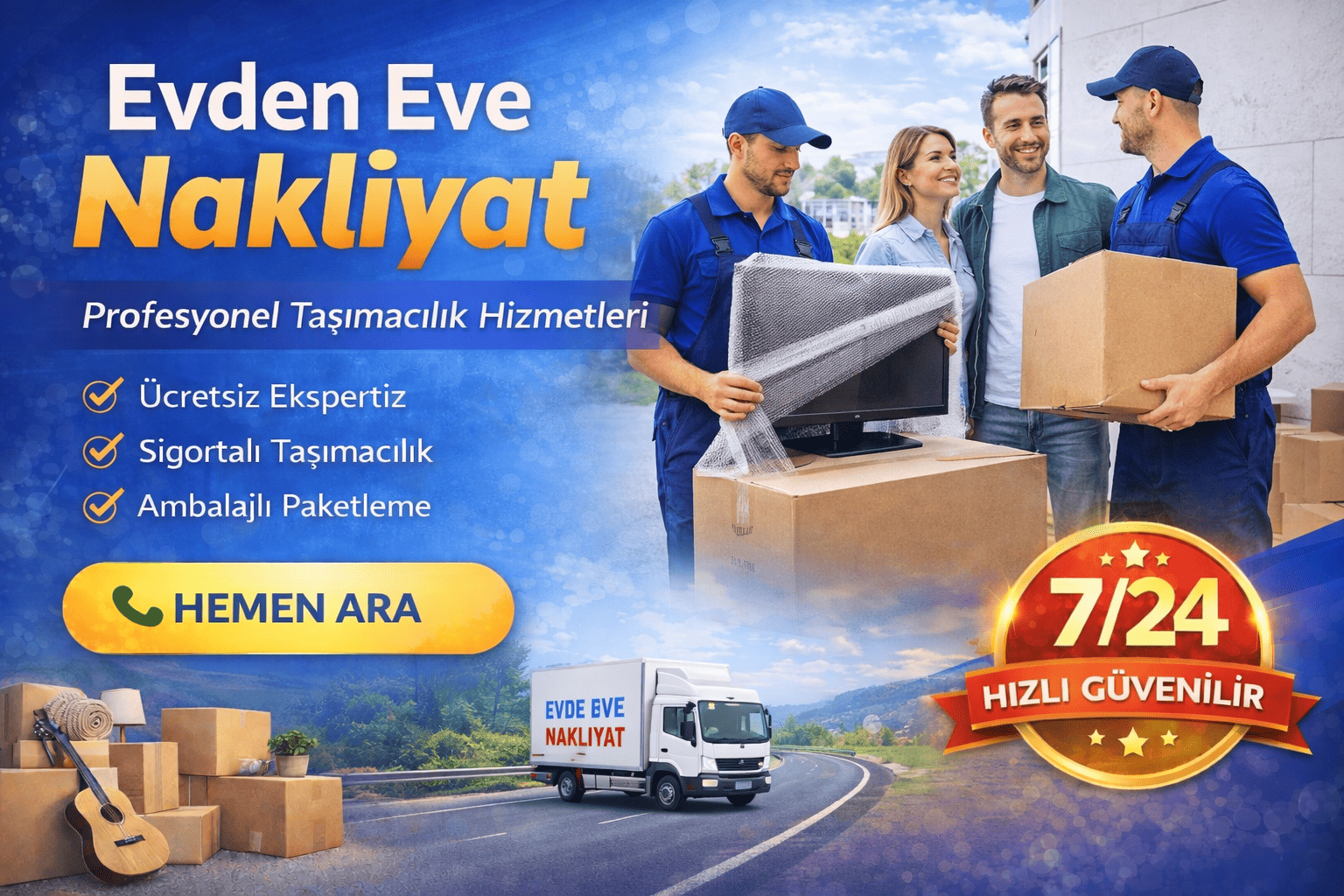 Kartepe Nakliyat 7/24 Hizmet